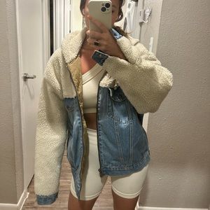 Levi’s Sherpa and Denim jacket with hood